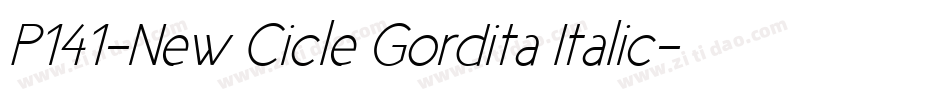 P141-New Cicle Gordita Italic字体转换